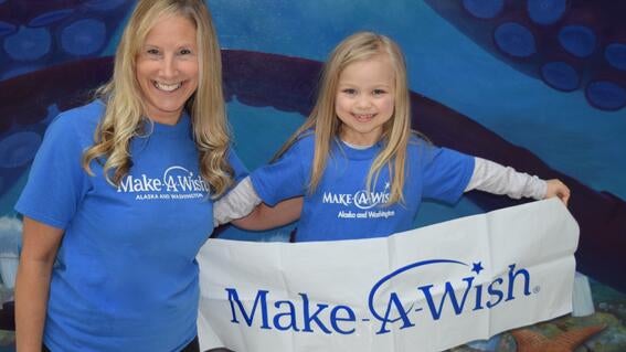Denise with wish kid