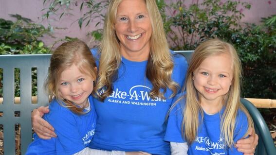 Denise with wish kids