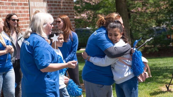 Sophia Hugging