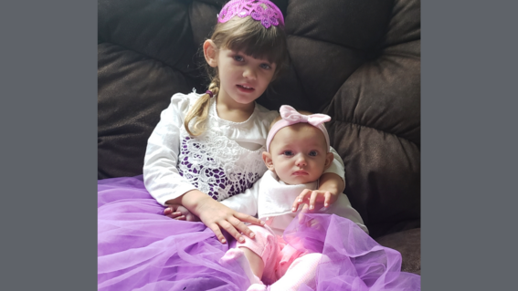 Annabelle and baby sister