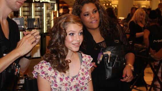 Emily, hair & makeup smiling