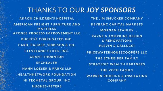 Thanks to our Joy Sponsors