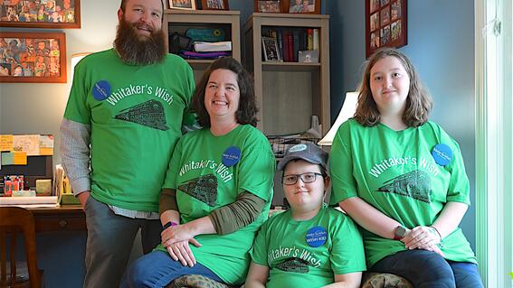 Whitaker with his family