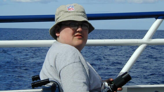 Ricky on boat