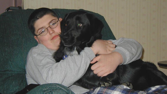 Ricky with dog