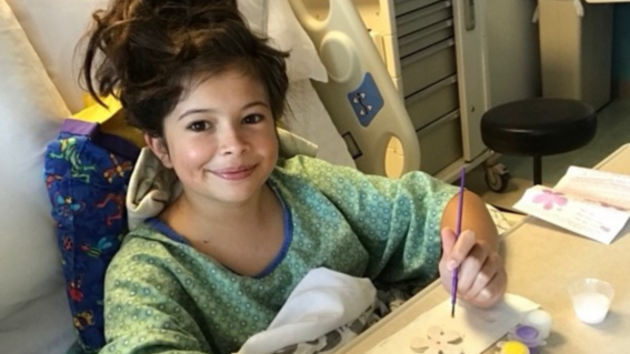 Izzy in hospital receiving treatment 