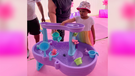 Elaina's water play area