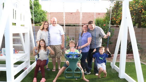 Wesley and his family.