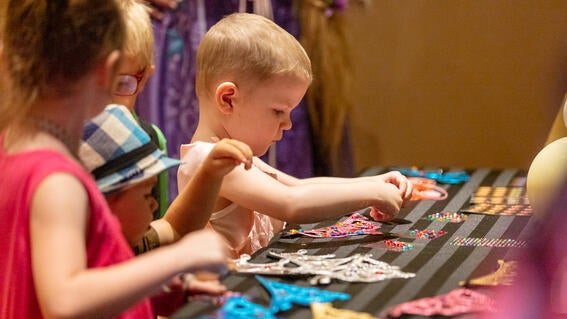 Emery crafting her own crown