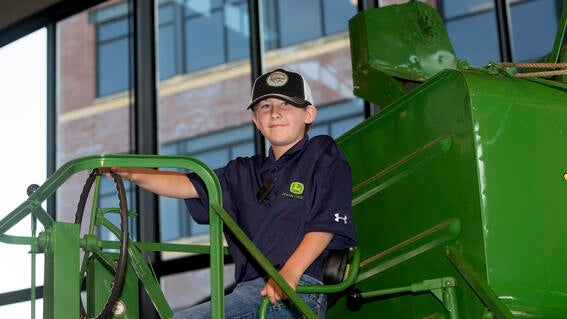 Westyn touring the John Deere factory