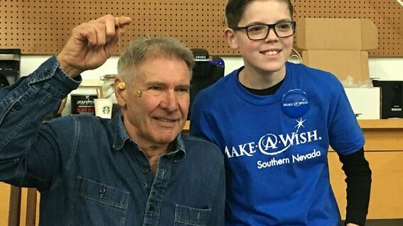 Connor's wish to meet Harrison Ford