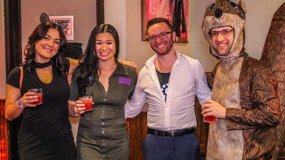 Critters and Superheroes at the party