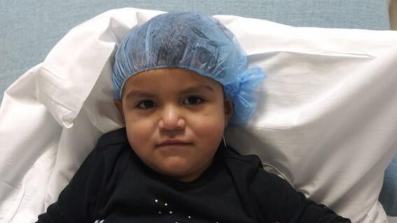 Sergio in hospital bed