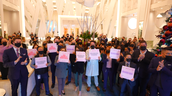Crowd Gathers for Harli at Resorts World