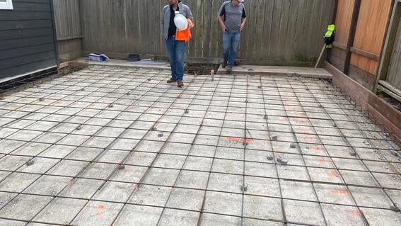 rebar preparation for basketball court
