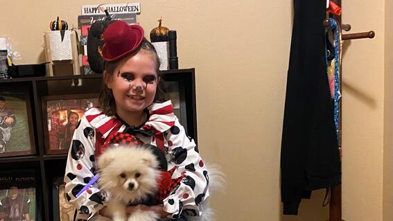 Cienna and Prince on Halloween