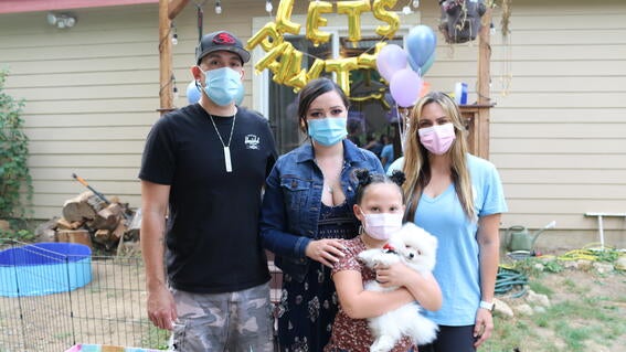 Cienna and family with Prince