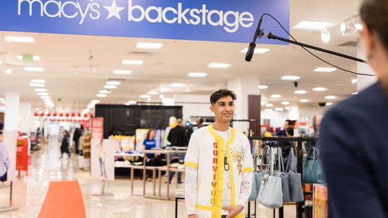 Vivek during the wish celebration at Macy's