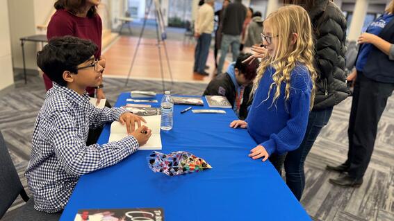 Nirav at book signing