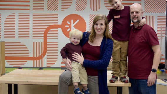 Grant with his family