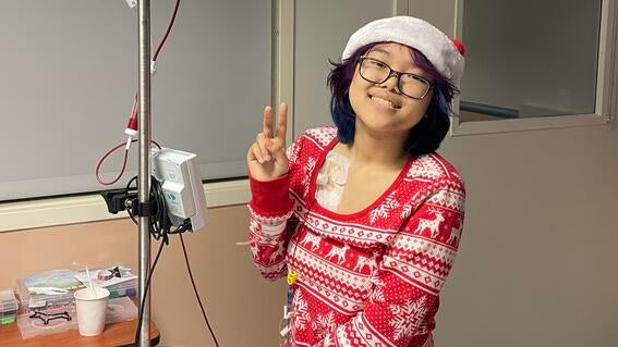 Abby in hospital