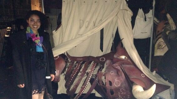 Ashley on set of The Lion King