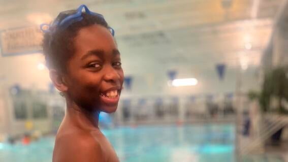 Bryce at pool