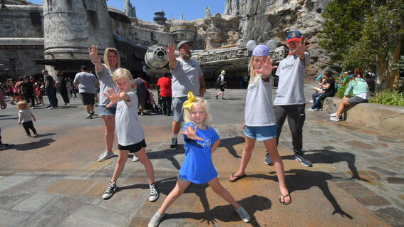 Wish kid Quinn posing at Star Wars - OCIE