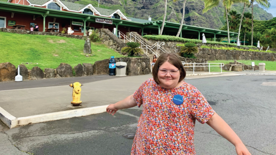 Rusha during her visit to Kualoa Ranch