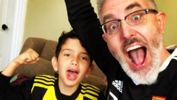Santiago with dad
