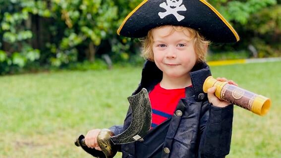 James in his pirate costume