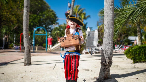 James with treasure chest
