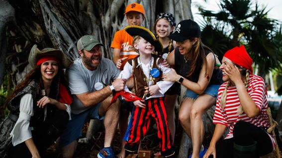 James and his family