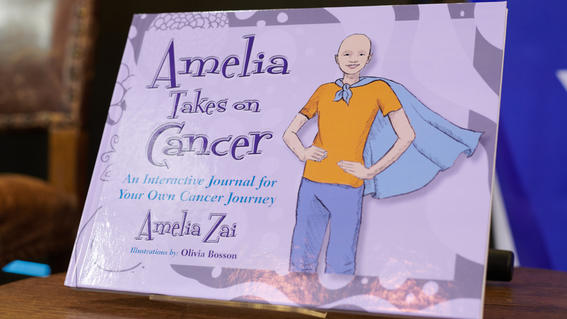 The front cover of Amelia's book