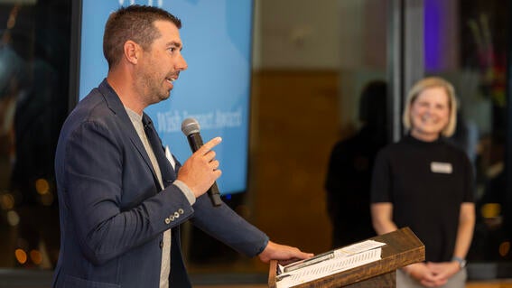 DGDG CEO a Jermey Beaver accepting award