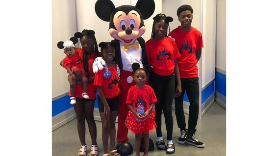 Family with Mickey Mouse