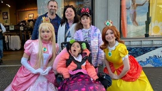 Katya and family with princesses