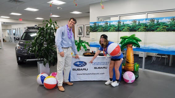 Fairway Subaru with wish kid Ariella