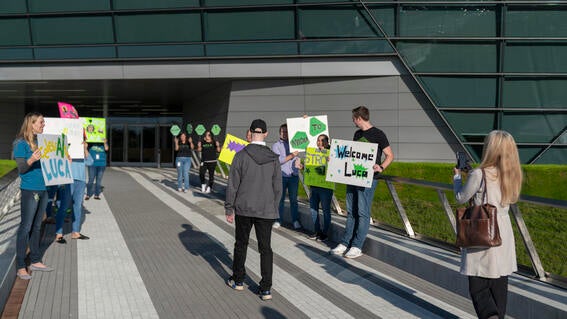 Luca entering NVIDIA headquarters
