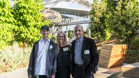 Luca with parents at NVIDIA headquarters