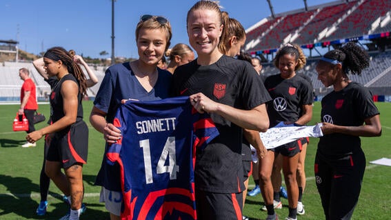 Leanna and soccer player