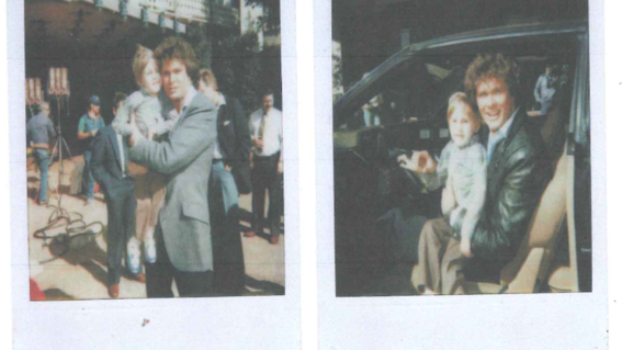 J.D. with David Hasselhoff on his wish in 1984