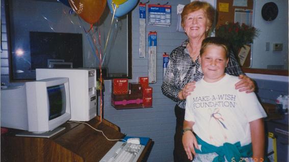 Nick the day of his wish celebration in 1992