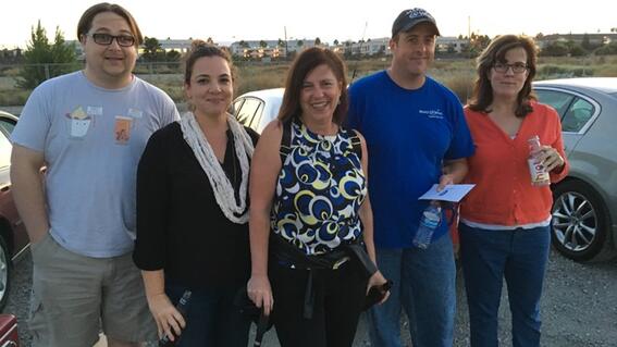 Nick and volunteers at the 8,000th wish cekebration
