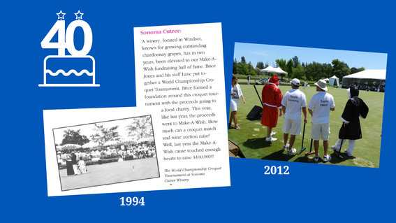 Sonoma Cutrer croquet tournament, 1994 and 2012