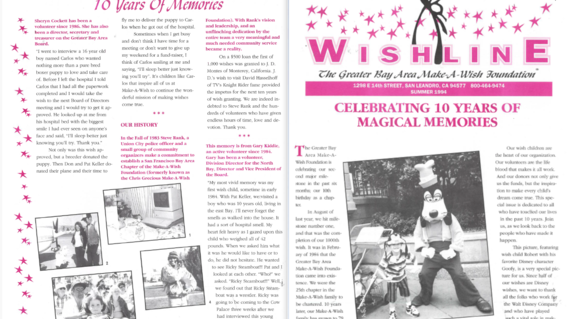 1994 summer edition of the Wishline newsletter that Bob produced while on the board, saving hard copies of the newsletter for our chapter for 30 years.