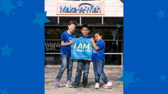 Walk for Wishes Ambassadors holding signs
