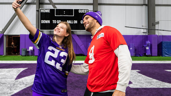 Sylvia and Kirk Cousins take a selfie!