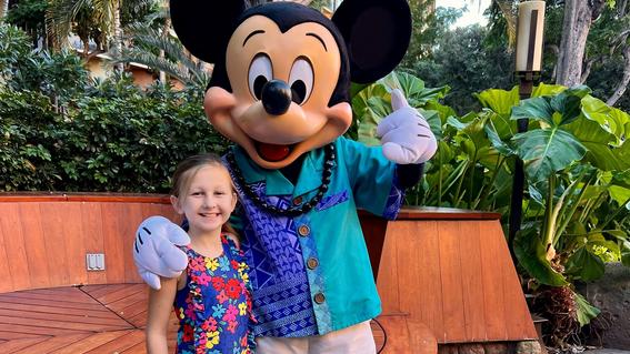 Alina with Mickey Mouse