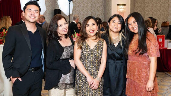 The Harsch and Miguel family enjoy the reception at 2024 Evening of Wishes: Birthday Bash on March 7, at Fairmont San Francisco. 